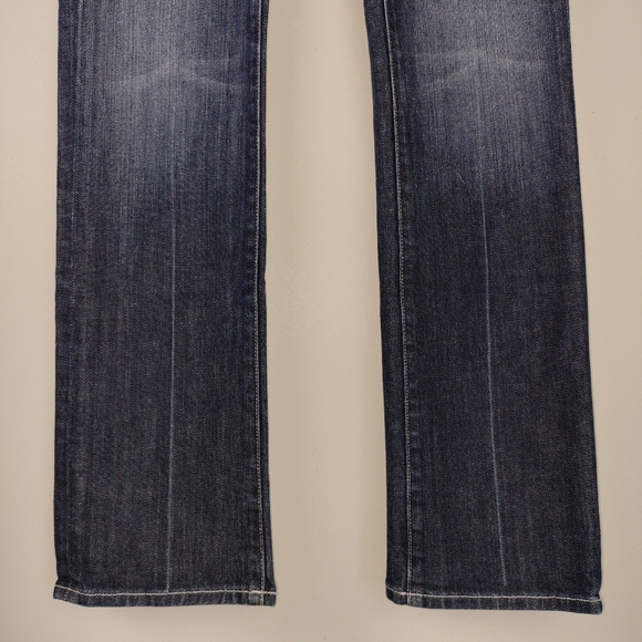 7 For All Mankind Straight Leg Low Rise Dark Wash Sz. 26 EUC - Picture 6 of 16